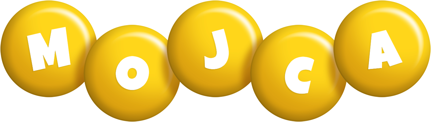 Mojca candy-yellow logo