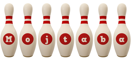 Mojtaba bowling-pin logo