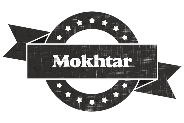 Mokhtar grunge logo