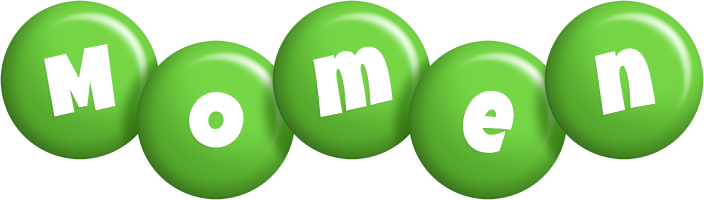 Momen candy-green logo