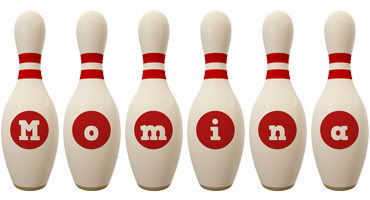 Momina bowling-pin logo