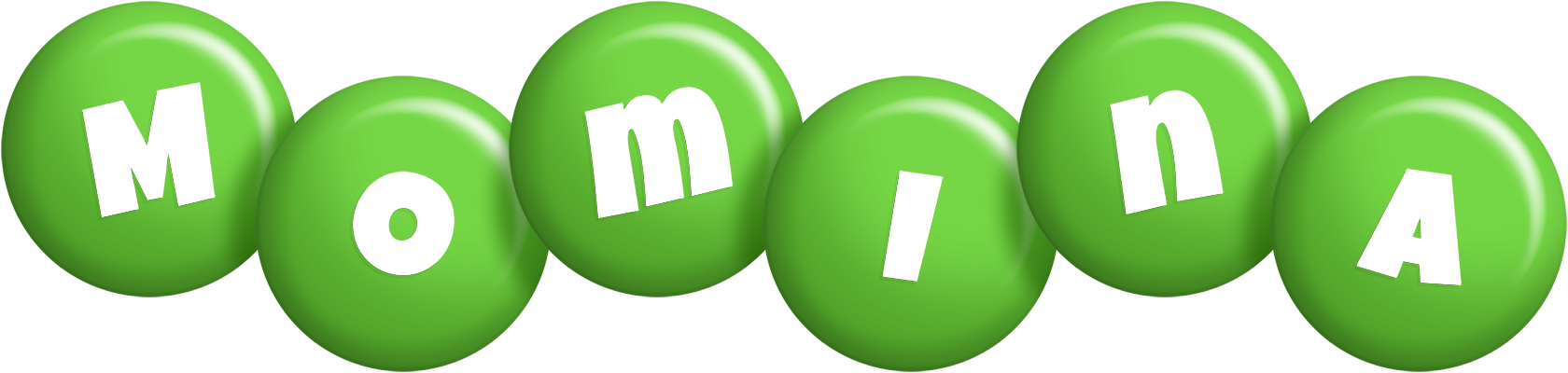 Momina candy-green logo