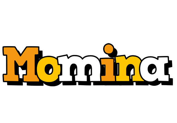 Momina cartoon logo