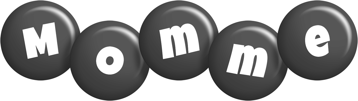 Momme candy-black logo