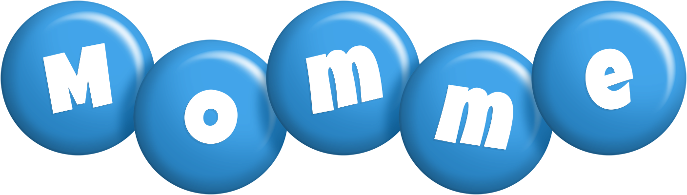 Momme candy-blue logo