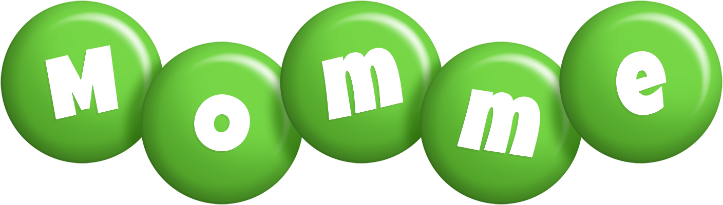 Momme candy-green logo
