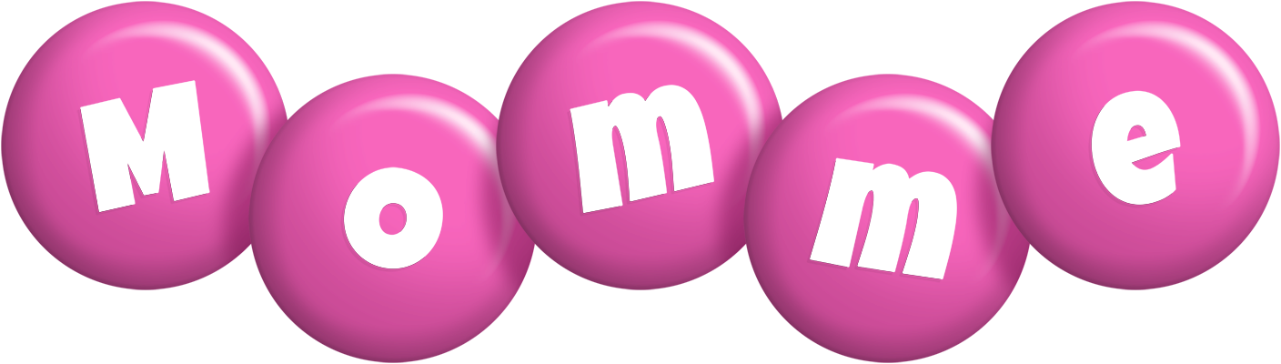 Momme candy-pink logo