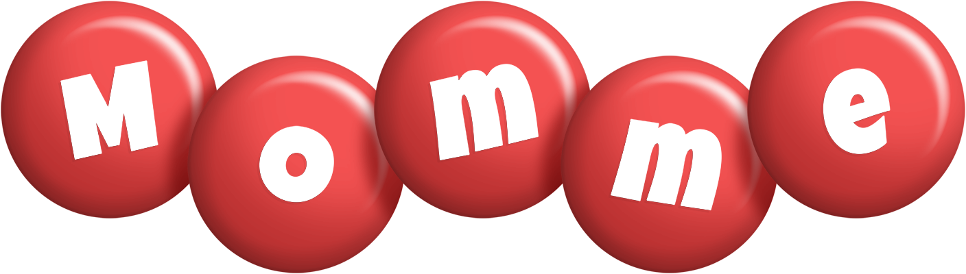 Momme candy-red logo