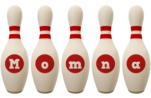 Momna bowling-pin logo