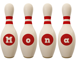 Mona bowling-pin logo