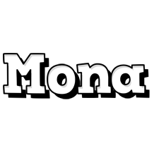 Mona snowing logo