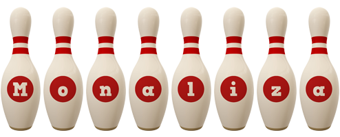 Monaliza bowling-pin logo