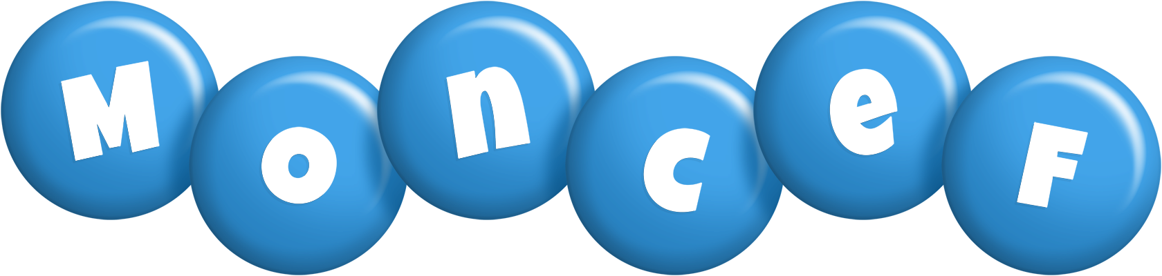 Moncef candy-blue logo