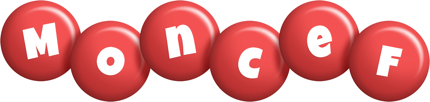 Moncef candy-red logo