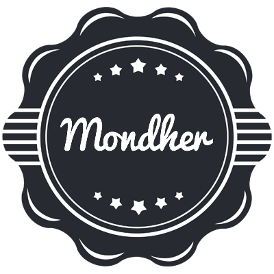 Mondher badge logo