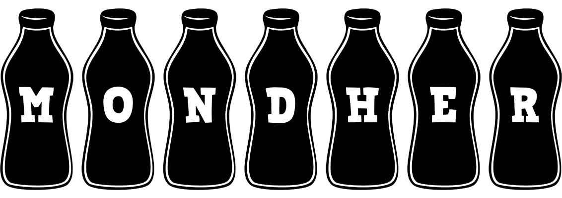 Mondher bottle logo