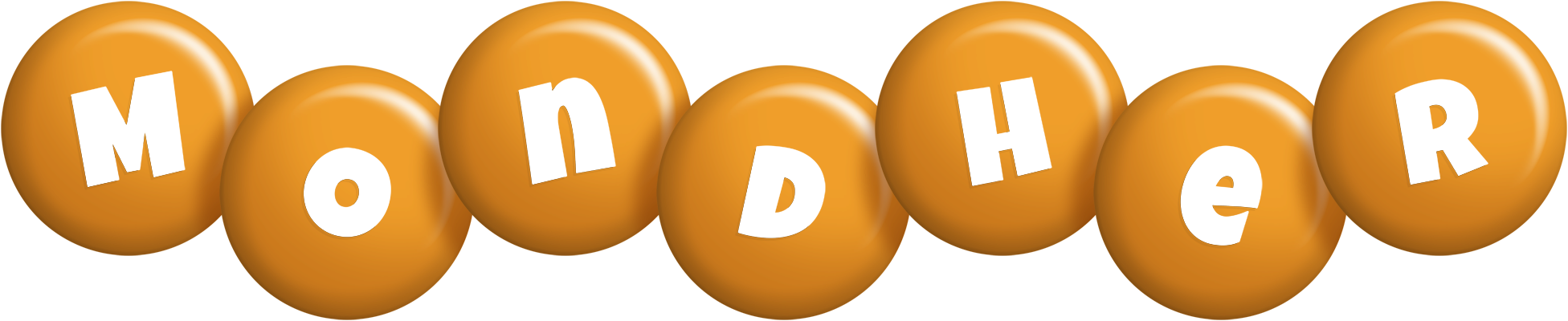 Mondher candy-orange logo