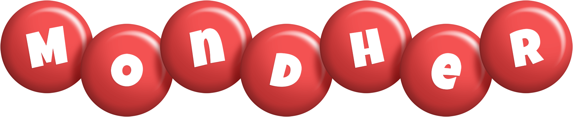 Mondher candy-red logo