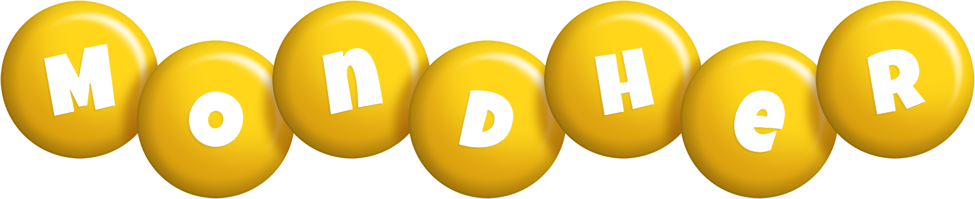 Mondher candy-yellow logo