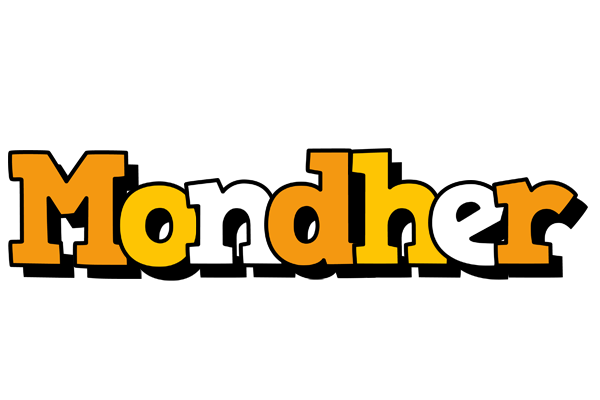 Mondher cartoon logo