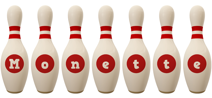 Monette bowling-pin logo