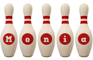 Monia bowling-pin logo