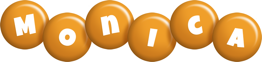 Monica candy-orange logo