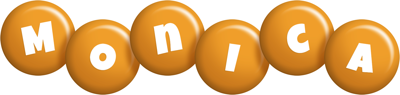 Monica candy-orange logo
