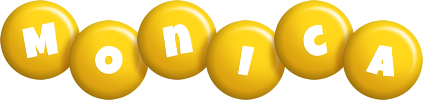 Monica candy-yellow logo