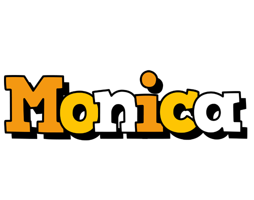 Monica cartoon logo