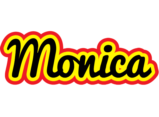 Monica flaming logo