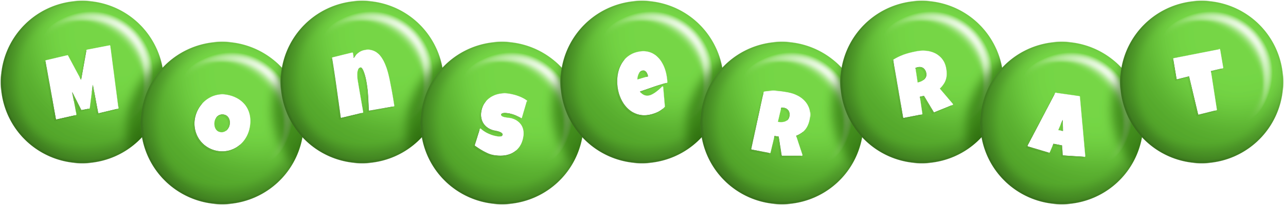 Monserrat candy-green logo