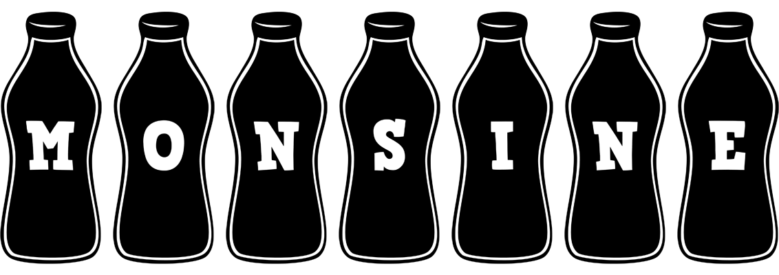 Monsine bottle logo