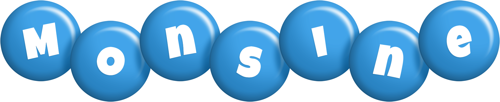 Monsine candy-blue logo