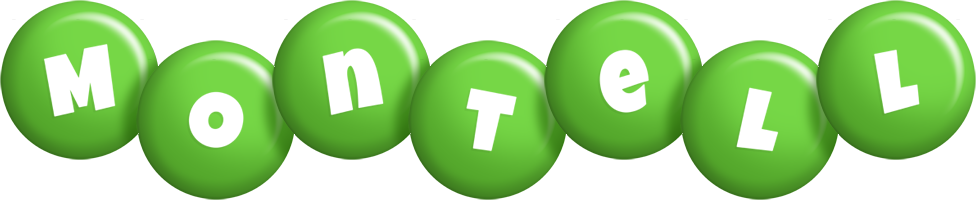 Montell candy-green logo