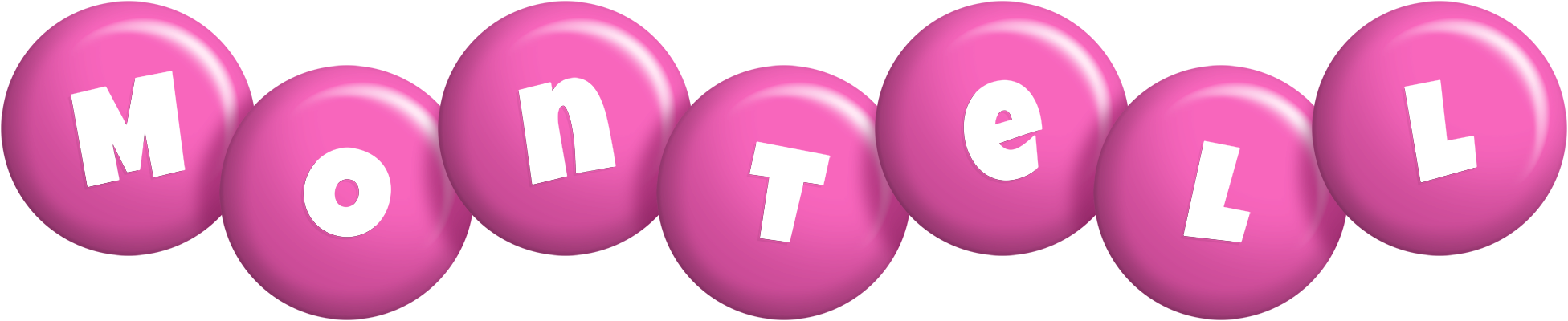 Montell candy-pink logo