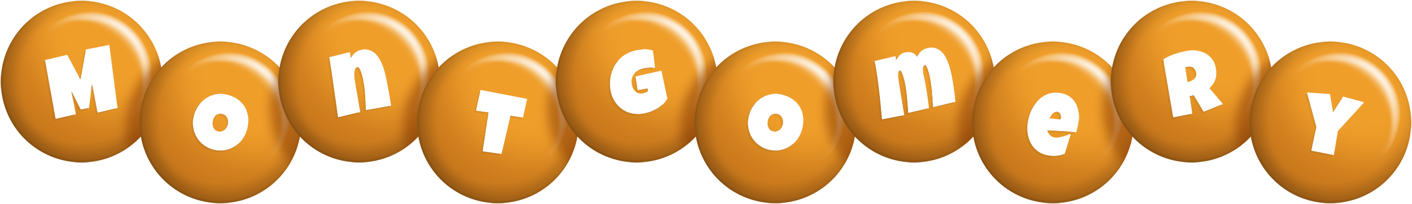 Montgomery candy-orange logo
