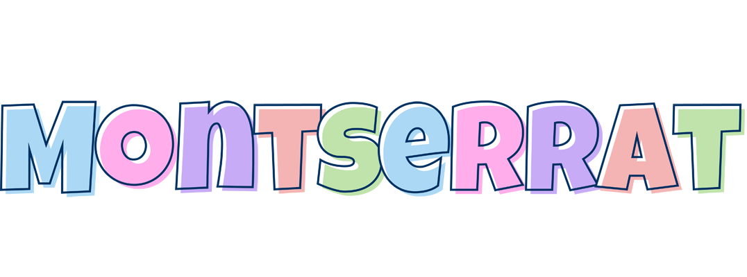 Montserrat pastel logo