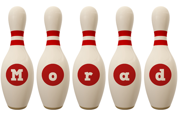 Morad bowling-pin logo