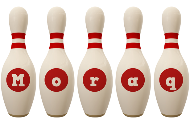 Moraq bowling-pin logo