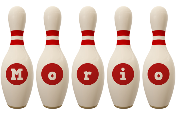 Morio bowling-pin logo