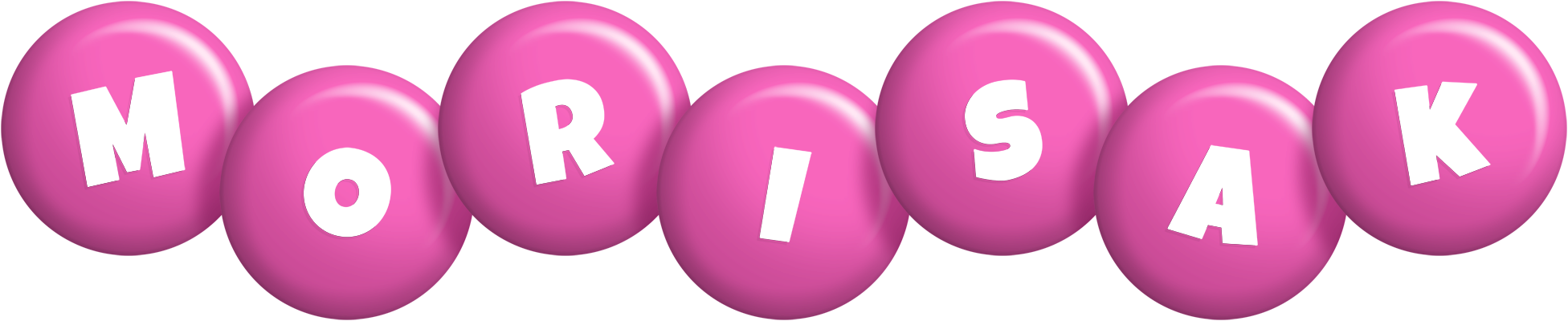 Morisak candy-pink logo