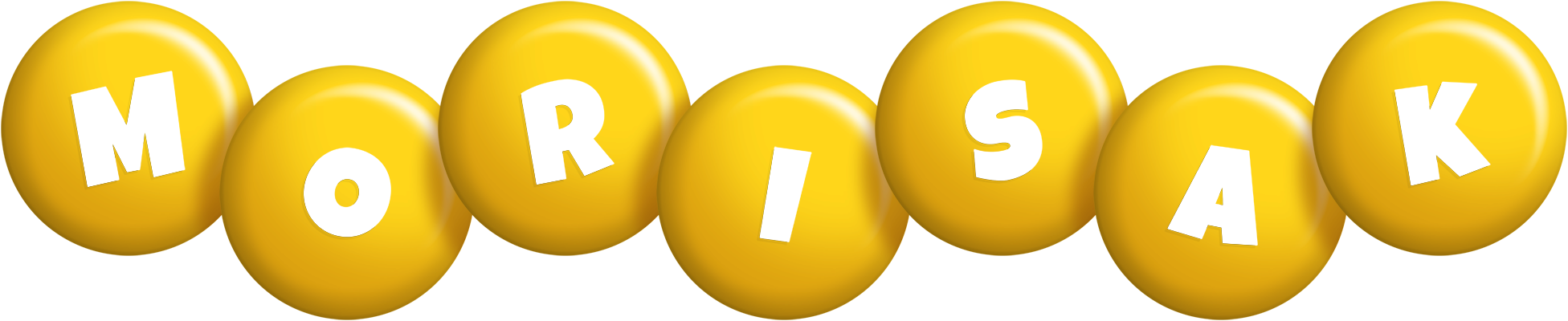 Morisak candy-yellow logo