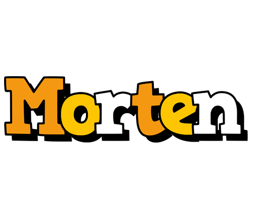 Morten cartoon logo