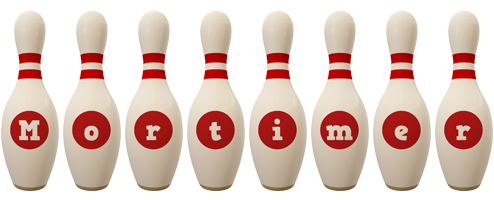 Mortimer bowling-pin logo
