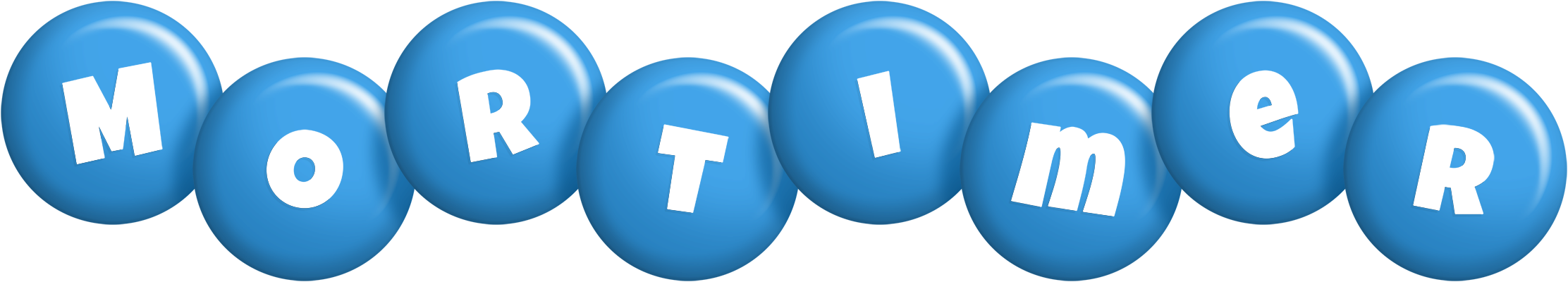 Mortimer candy-blue logo
