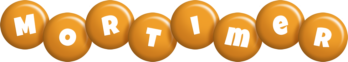 Mortimer candy-orange logo