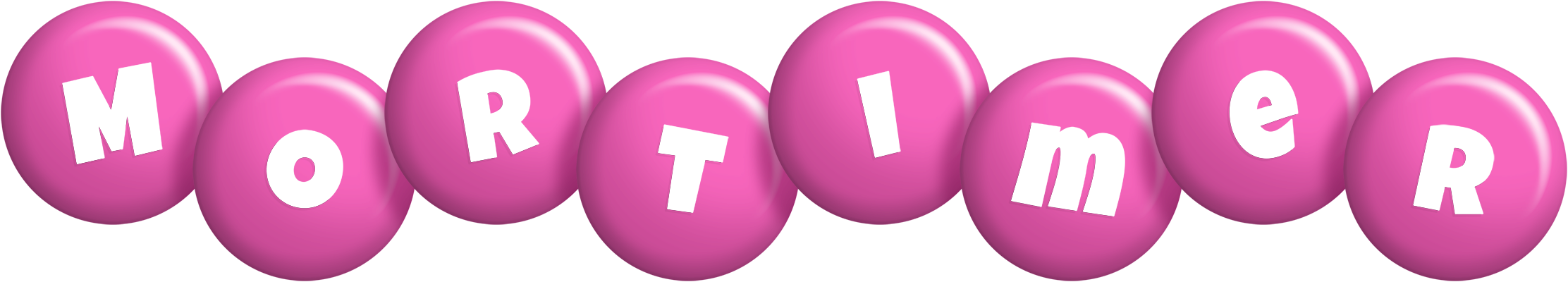 Mortimer candy-pink logo