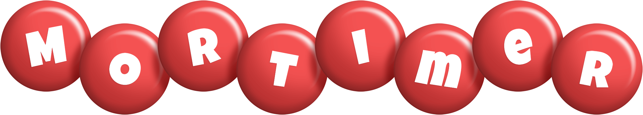 Mortimer candy-red logo