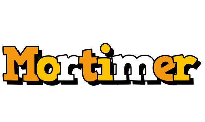 Mortimer cartoon logo